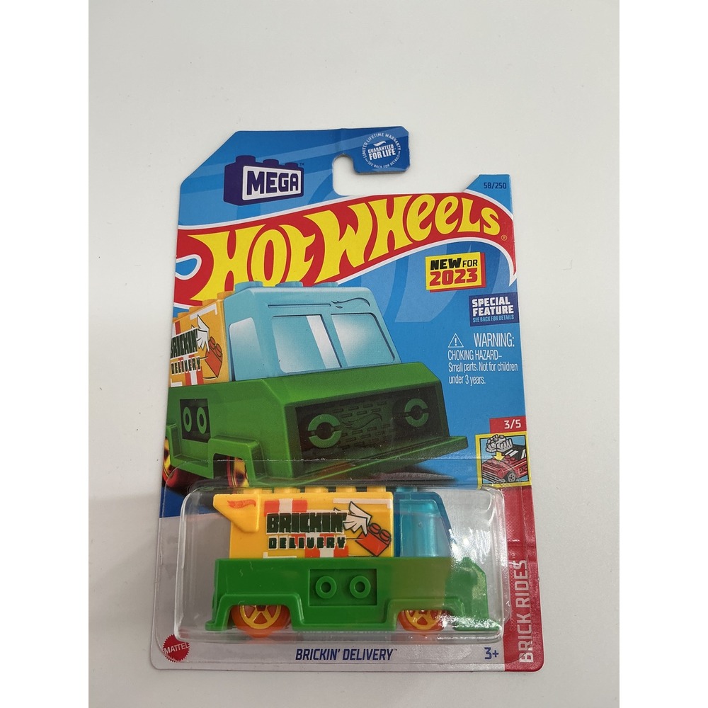 Hot Wheels Mega Brickin Delivery Green Yellow Brick Rides 58/250 HKG31 2023 New